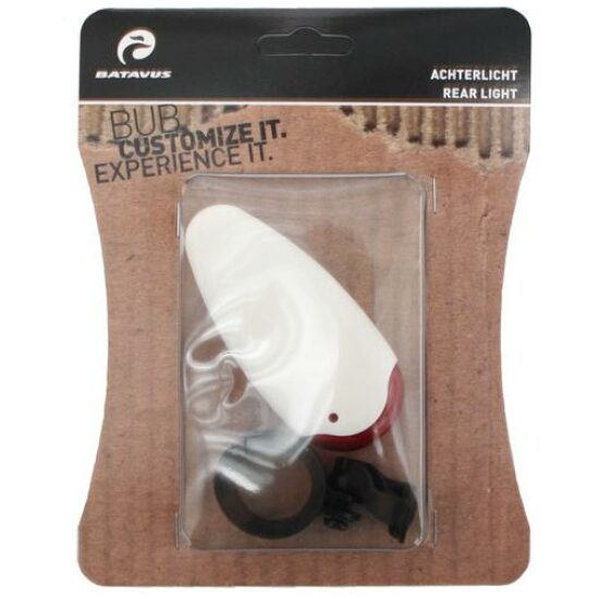 Batavus BAT ACHTERLICHT BUB LED BATT WIT