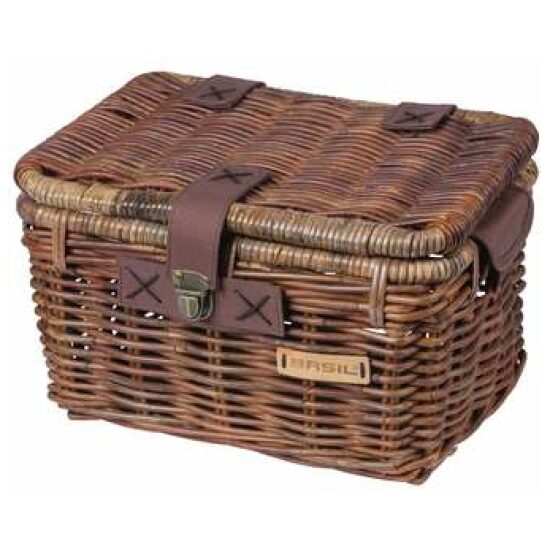 Basil Mand rotan Bas Denton S m/deksel 35x24x22 13060 Bruin - Afbeelding 2