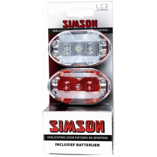 Simson Lampset batt 5-Led 'Duo Ledje' wit/rood 020757 Wit / Rood - Afbeelding 3