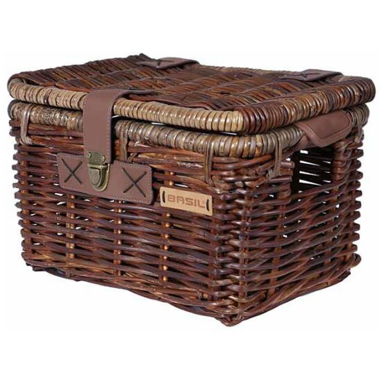 Basil Mand rotan Bas Denton S m/deksel 35x24x22 13060 Bruin