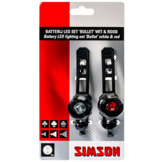 Simson Lampset batt 1-Led Bullet 2.5lux/1.5 lux 022009 - Afbeelding 2