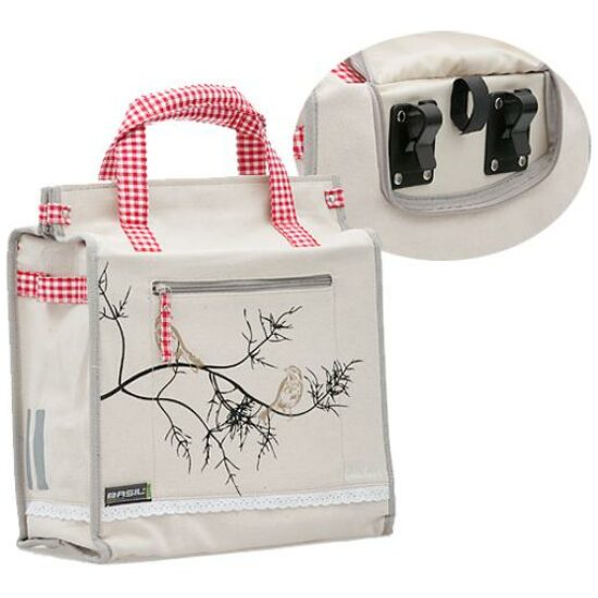 Basil TAS SHOPPER BUITENLEVEN CANVAS 17L WIT