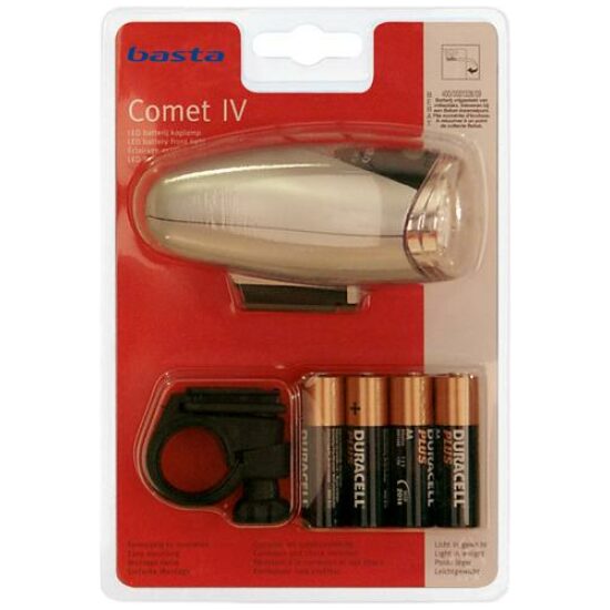 Basta KOPLAMP COMET 4 LED BATT STUUR KRT ZILVER