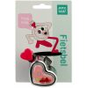 Pex Fietsbel kind kids Hartje/roze Chroom