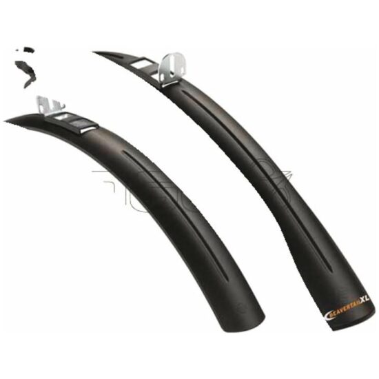 Sks SPATBORDSET 26/28 BEAVERTAIL XL PVC ZW ZWART