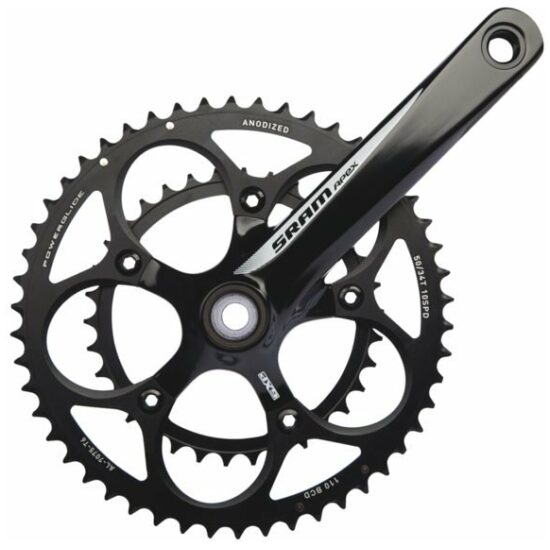 Sram CRANKSTEL APEX GXP 10V 172.5 34/50 WHITE Zwart/Wit