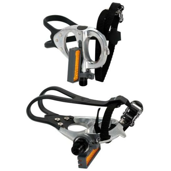 Xlc PEDAAL RACE TOECLIPS ALM ZI/ZW PD-R02 STEL ZILVER/ZWART