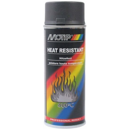 Motip LAK HITTEBESTENDIG SPB 400ML ZW Zwart