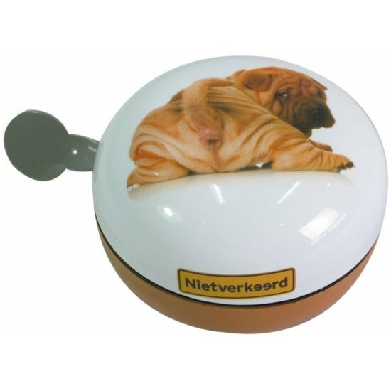 Niet Verkeerd Bel ding dong 80mm nietverkeerd met hond 'groot' 1506851 Wit