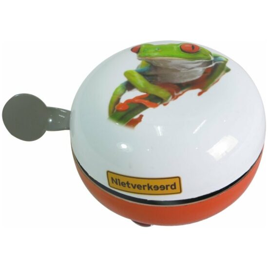 Nietverkeerd Bel Ding Dong 80mm Kikker oranje/wit 1506853 Wit