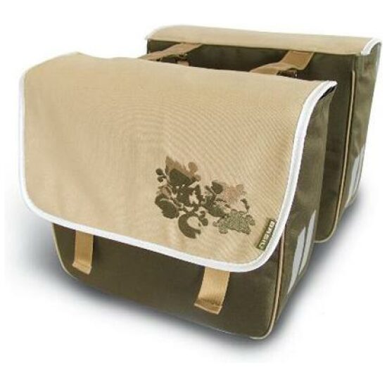 Basil TAS DUBBEL 30L PRIMA VISTA GROEN/BEIGE GROEN BEIGE