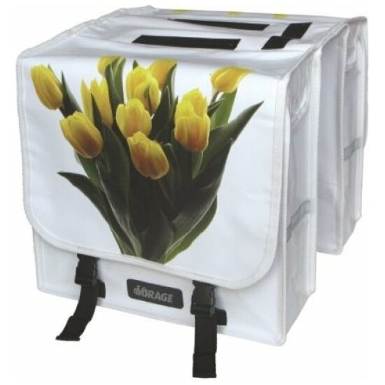 Tas Mirage Dubbel Bisonyl TULP 26*13*30 2*11LITER Wit / Groen / Geel