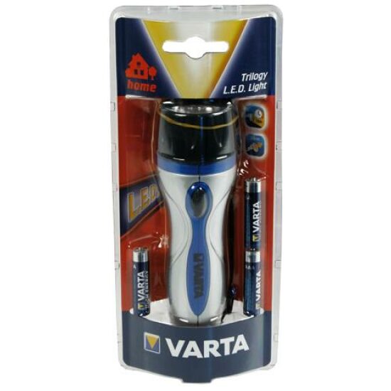 Varta ZAKLAMP TRILOGY LED ZILVER BLAUW