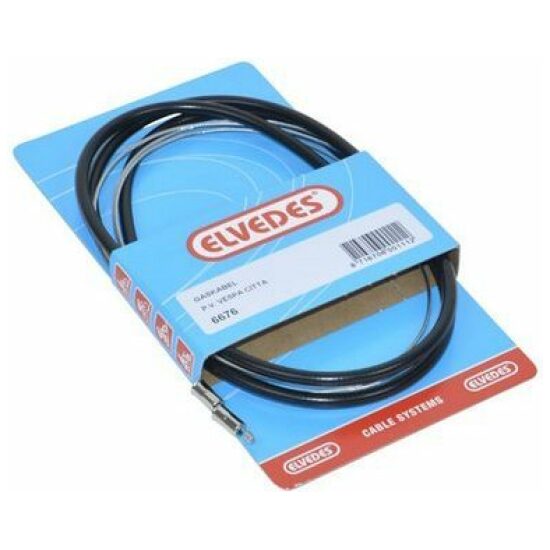 Elvedes Gaskabel bromf Univ compleet 1.8/2.25mtr zwart Elv 6433