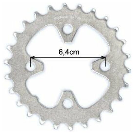 Shimano KETT BLAD 26 SH DEORE ZI 104 ZILVER