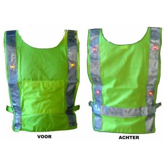 Merkloos REFLECTIE VEST LED SAFEWAYS GEEL