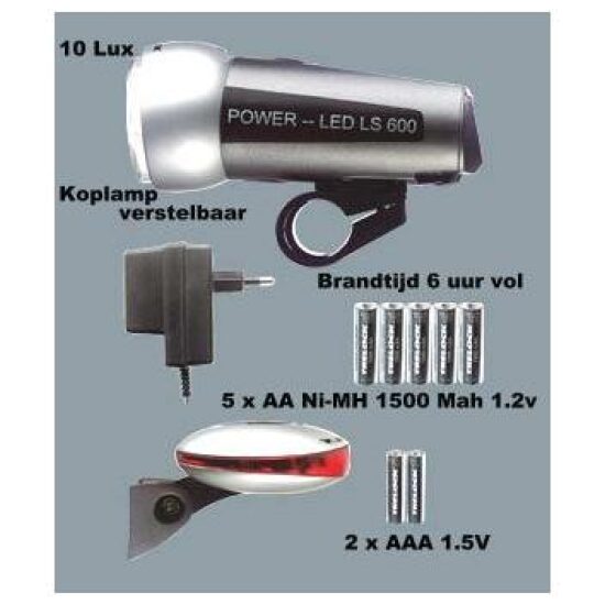 Trelock LAMPSET LED LS600/610 M/OPLADER