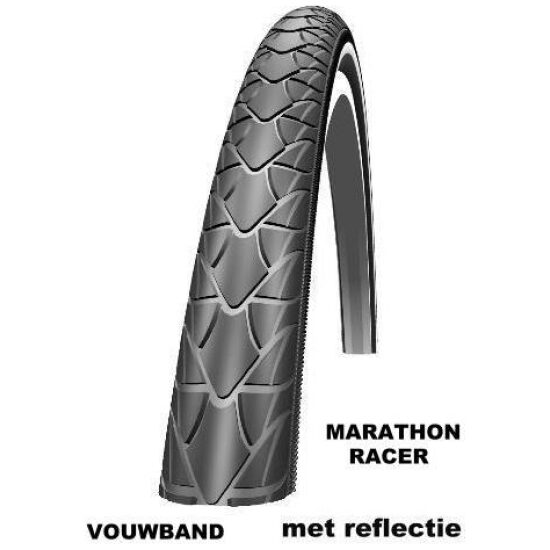 Schwalbe BUB 20X150 SC 40-406 R MARATHON RACER RG ZW VW ZWART