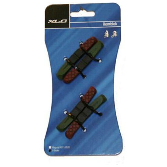 Xlc REMRUBBER V BRAKE TRIPLE SET A 4 GROEN / ZWART / BRUIN