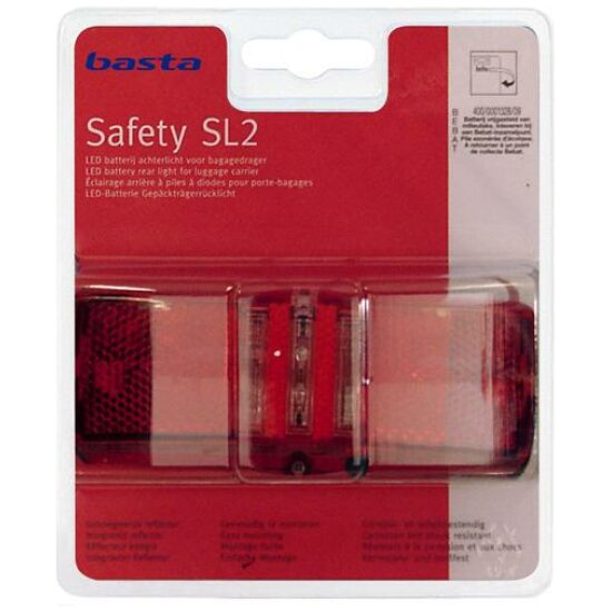 Basta ACHTERLICHT SAFETY SL2 LED BATT 80MM