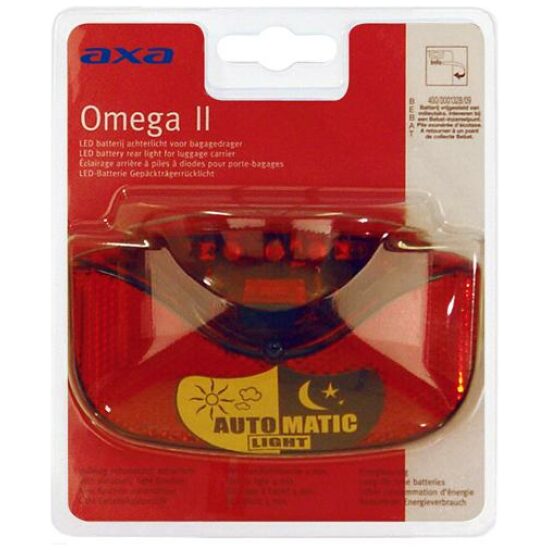 Axa ACHTERLICHT OMEGA II LED BATT AUT 80MM KRT