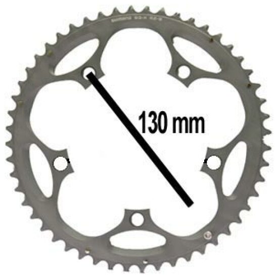 Shimano Kettingblad Shim 10V 52T/130 FC-6600 Ultegra (52-36) B Y1G398030 Zwart