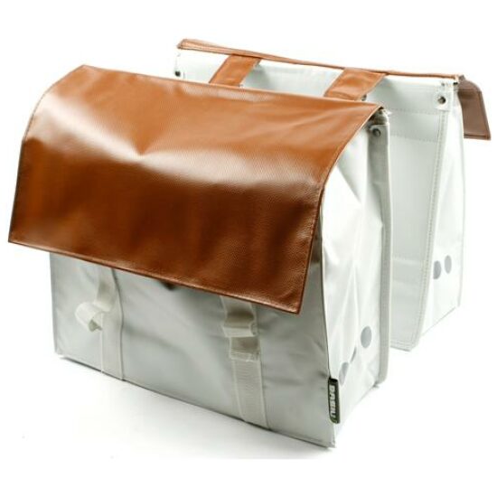 Basil TAS BAS DUBBEL WIT/BRUIN 40L WIT / BRUIN