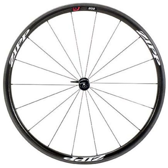 Zipp Wiel v 202 carbon clincher wit 18 spaaks Zwart