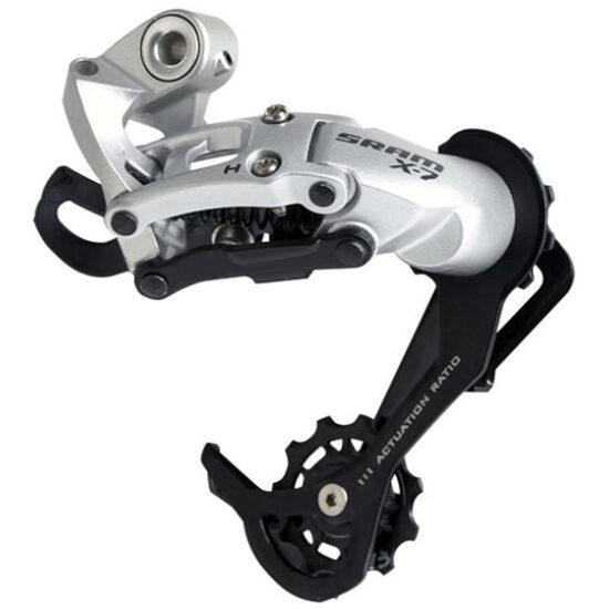 Sram DERAILLEUR A X7 8/9V LONG CAGE ZILVER