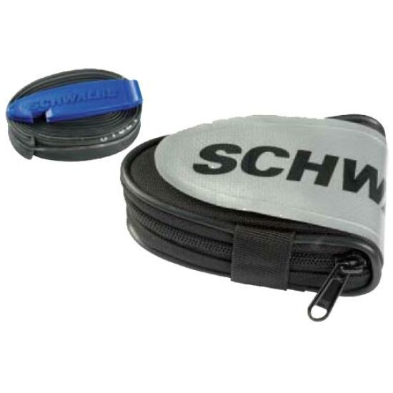 Schwalbe TAS SC ZADEL INCL. BIB SV15 + BANDENLICHTERS Zwart/Grijs