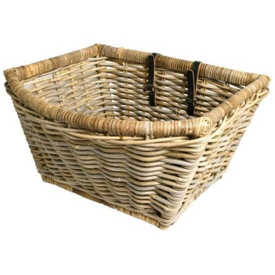 Merkloos MAND ROTAN GREY M/BUIK 42X46X25 NATUREL
