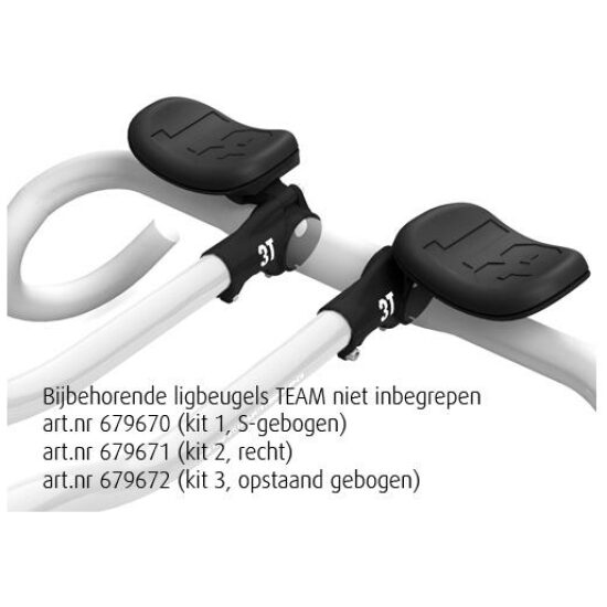 3t STUUD TEAM BEUGEL ARMRUST CLIP ON ZW ZWART