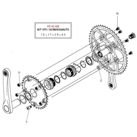 Campagnolo KETTD BLAD BOUTSET CA VELOCE INB ZI FC-VL100