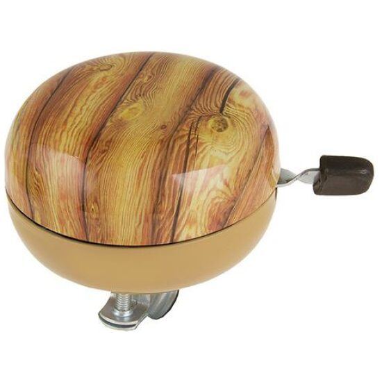 Merkloos BEL DING DONG WOOD 80MM BRUIN