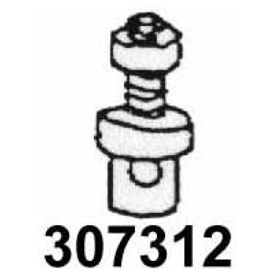 Merkloos Ds spatb oogbout M5x12 Zilver