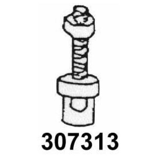 Merkloos Ds spatb oogbout M5x18 Zilver