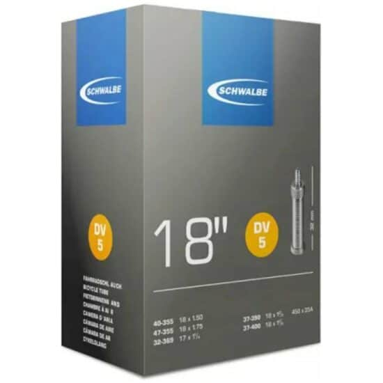 Schwalbe Binnenband 18 Schw DV5 NL-ventiel 37/50-355/400 Zwart - Afbeelding 3