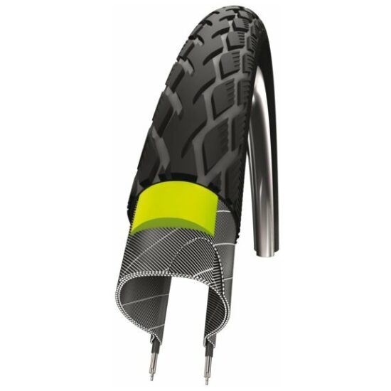 Schwalbe Buitenband 28x1.75 Schw Marath HS420 Greenguard m/refl 11100140 Zwart - Afbeelding 3