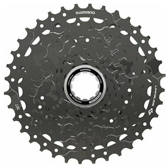 Shimano 9v Cassette 9V 11/36T Shim CS-LG-400 11,13,15,17,20,23,26,30,36T Cues Grijs
