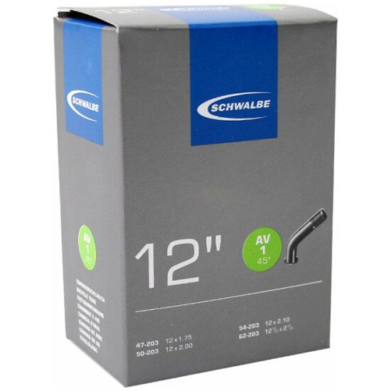 Schwalbe Binnenband 12 Schw AV1/45 autovent schuin 47/62-203 12 1/2x2 1/4 Zwart - Afbeelding 5