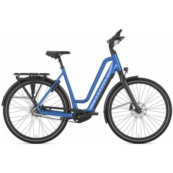 Gazelle Chamonix C5 HMS Li S5 test e-bike Tropical Blue Glans Lage instap