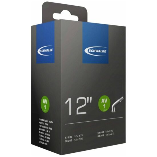 Schwalbe Binnenband 12 Schw AV1/45 autovent schuin 47/62-203 12 1/2x2 1/4 Zwart