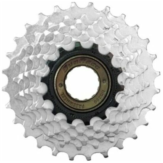 Sunrace 6v Freewheel 6V 14/28T Sunr MFM2A chr/zw 14,16,18,21,24,28T Chroom/Zwart