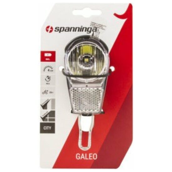 Spanninga Koplamp batt 1Led Spann Galeo XB 4lux rvs haak vorkkroonbevest (incl. batt 2xAA) BR192 Zwart