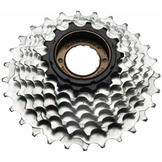 Sunrace 7v Freewheel 7V 14/28T Sunr 14,16,18,20,22,24,28T zilver Chroom