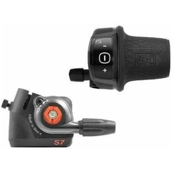 S.a./sram Draaiversteller 7V SA/SRAM S7 Twist m/clickbox 1700mm Zwart