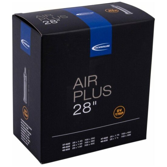 Schwalbe Binnenband 28 Schw Air+ DV17AP NL-vent.40mm 37/47-622,40-635 Zwart
