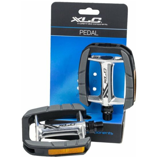 Xlc PEDAAL COMFORT ANTI PVC/ALM ZW/ZI STEL PDC09 Zwart/Zilver