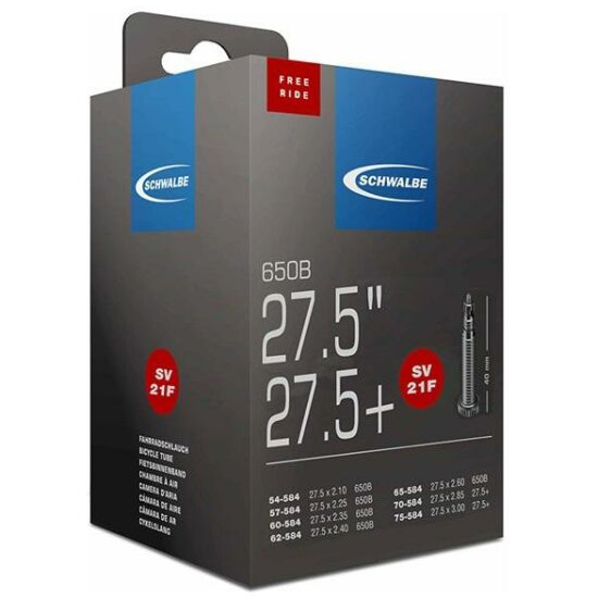 Schwalbe Binnenband 27.5+ mtb breed Schw SV21F 27.5x2.10/300 Fransvent.40mm 650B 54/75-584 Zwart