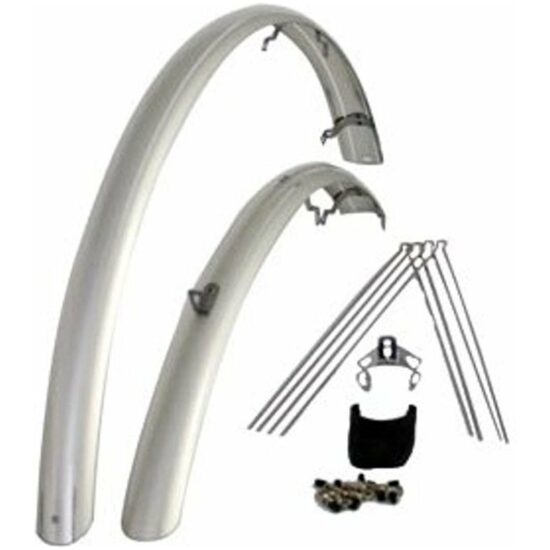 Eurofender Spatbordset 28/46mm EF Elegance kunststof Zilver - Afbeelding 2
